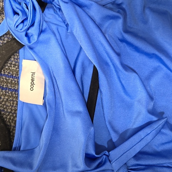 Coperni Asymmetric Flower Jersey Top With Decorative Rose Detailing-Size Small - Picture 8 of 17